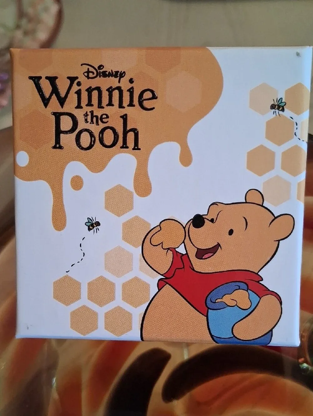 Disney Winnie the Pooh Gold Charm Bracelet W/ Red & Blue Accents.NWT. Super Cute